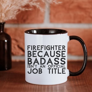 Firefighter mug, fireman gifts, fire academy graduation gift, birthday gift for firefighter husband, fire chief gifts, firewoman gift