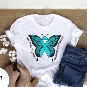 Ovarian Cancer Shirt, Ovarian Cancer support shirt, Ovarian Cancer Awareness shirt, Ovarian Cancer Warrior t-shirt, Supporter crew tee
