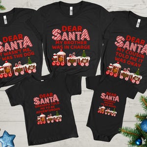 Dear Santa Shirts, Custom Family Christmas Shirts, Xmas shirt, Matching Christmas Group Shirt, Personalized Christmas party shirts