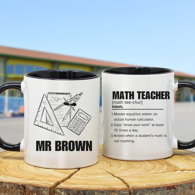 Math Monogram Custom Math Teacher Mug - Etsy
