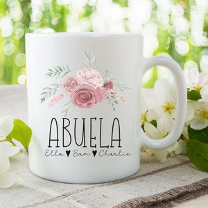 Personalised Abuela Mug, Custom Abuela Gifts, pregnancy announcement, new Abuela gift, grandma gift, mothers day gift, Abuela coffee cup