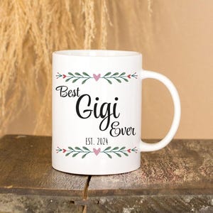 Personalised Gigi Mug, Custom Gigi Gifts, pregnancy announcement, new Gigi gift, grandma gift, mothers day gift, Gigi coffee cup