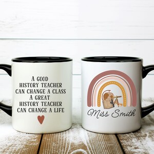Personalized History Teacher Mug, Custom History Teacher Gifts, Teacher Appreciation Gift, Back to School Mug, Social Studies Teacher gift
