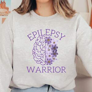 Epilepsy awareness sweatshirt, Epilepsy shirt, Neurodiversity sweater, Epilepsy Warrior, Epilepsy gift, purple ribbon sweatshirt