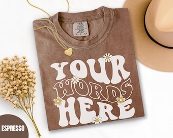 Custom Retro Comfort Colors TShirt, Custom Oversized shirt, Personalized Text, Custom Design, Custom Matching Family Tee, Your Design Here