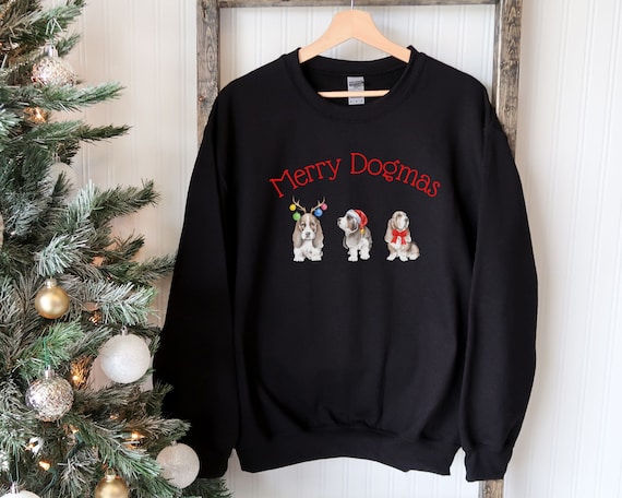 Basset Hound Sweatshirt Basset Hound Mom Weihnachtsgeschenke Urlaub Pullover Weihnachten Crewneck Ugly Christmas Sweater Basset Hound Dad Etsy