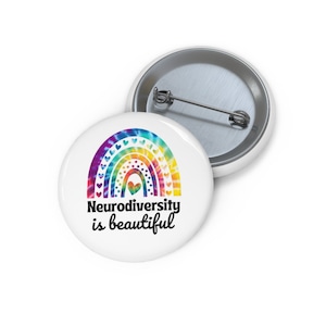 Neurodivergent pin, autism badge, mental health pin, neurodivergent pride, teacher pin, therapist badge, gift for therapist, SPED teacher
