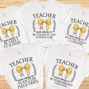 Höchstwahrscheinlich zum Lehrer-Shirt, personalisierte Lehrer-Gruppen-T-Shirts, kundenspezifische zurück zu Schult-Shirt, erster Schultag, Grundschullehrer-T-Shirts