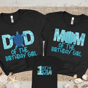 Oneder the sea Birthday Family Matching shirts, First birthday shirt, 1st Birthday Party, Mermaid Birthday t-shirt, Beach birthday shirt
