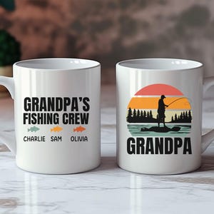 Tazza personalizzata per nonno, regali personalizzati per nonno, regalo per la festa del papà, regalo di compleanno per nonno, tazza da caffè per nonno pescatore