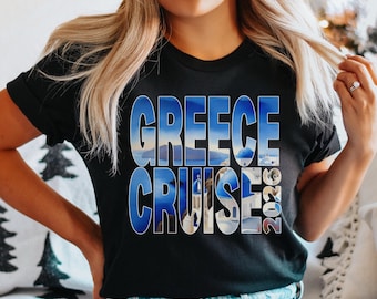 Greece Cruise Shirt, Family Cruise Shirts, Matching Group Cruise Shirt, Custom Cruise T-Shirts, Greece Family Vacation, Greek cruise tee