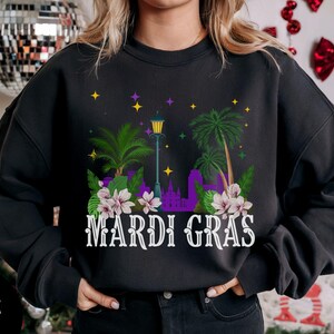 Sweat-shirt Mardi Gras, pull La Nouvelle-Orléans, défilé de la Louisiane, chemise NOLA, pull Fat Tuesday, tenue Mardi Gras Matching Group