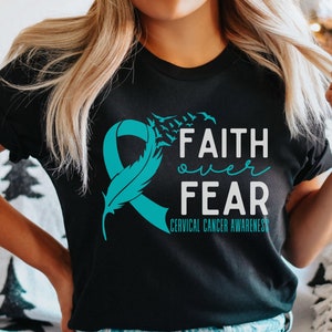Cervical Cancer Shirt, Cervical Cancer support shirt, Cervical Cancer Awareness shirt, Cervical Cancer Warrior t-shirt, Supporter crew tee