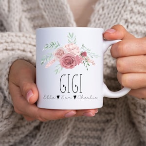 Personalised Gigi Mug, Custom Gigi Gifts, pregnancy announcement, new Gigi gift, grandma gift, mothers day gift, Gigi coffee cup