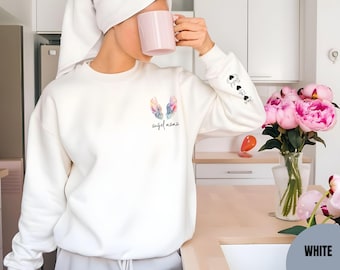 Sudadera Angel Mama, regalo conmemorativo por la pérdida de un bebé, Angel Mom personalizado, regalo por aborto espontáneo, camiseta cristiana, regalo por pérdida de embarazo, madre en duelo