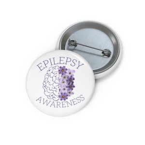 Epilepsy pin, Epilepsy Awareness badge, Epilepsy Warrior pin, Purple Awareness pin, Epilepsy badge, Epilepsy Gift