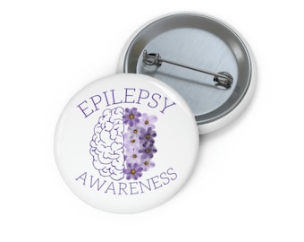 Epilepsy pin, Epilepsy Awareness badge, Epilepsy Warrior pin, Purple Awareness pin, Epilepsy badge, Epilepsy Gift