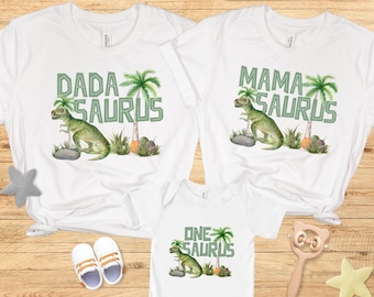 Dinosaur 1st Birthday shirt, One Saurus shirt, Dinosaur First Birthday Family Matching shirts, Dino 1st Birthday Party shirt, Mamasaurus