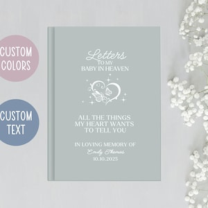 Diario de duelo personalizado para bebés, regalo conmemorativo por la pérdida de un bebé, regalo de condolencias, regalo de mortinato, regalo de aborto espontáneo para mamás, regalo de pérdida de embarazo