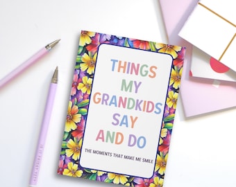 Grandparents Journal for Grandma, Grandma Gift from Grandkids, Mothers Day Gift for Nonna, Grandmother Birthday Gift, Nana Memories Notebook