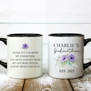 Caneca para madrinha, presente para futura madrinha de afilhado, caneca de café para madrinha, presente de aniversário para madrinha de afilhado ou afilhada
