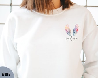 Sudadera Angel Mama, regalo conmemorativo por la pérdida de un bebé, Angel Mom, regalo por aborto espontáneo, camiseta cristiana, regalo por pérdida gestacional, madre en duelo