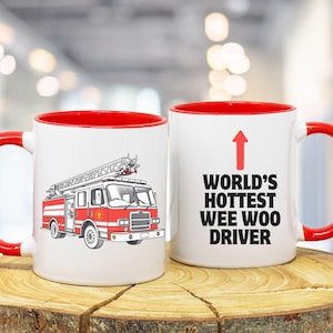 Firefighter mug, fireman gifts, fire academy graduation gift, birthday gift for firefighter husband, fire chief gifts, firewoman gift