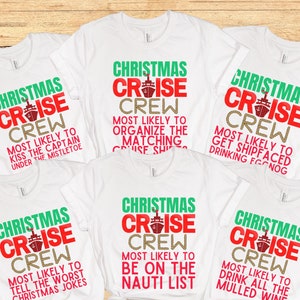 Most Likely to Christmas Cruise Shirts, Family Cruise Shirts, Christmas Cruise 2025, Matching Group Cruise Shirts, Custom Cruise T-Shirts