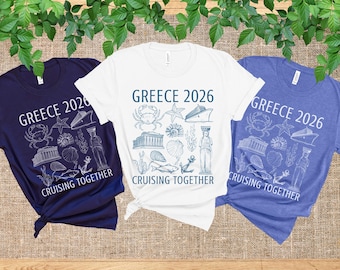 Greece Cruise Shirt, Family Cruise Shirts, Matching Group Cruise Shirt, Custom Cruise T-Shirts, Greece Family Vacation, Greek cruise tee