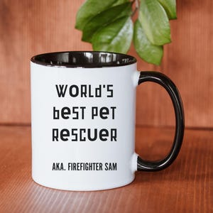 Custom Firefighter mug, fireman gifts, fire academy graduation gift, birthday gift for firefighter husband, fire chief gifts, firewoman gift