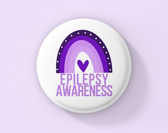 Epilepsy pin, Epilepsy Awareness badge, Epilepsy Warrior pin, Purple Awareness pin, Epilepsy badge, Epilepsy Gift
