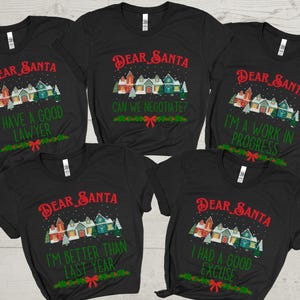 Dear Santa Shirts, Custom Family Christmas Shirts, Xmas shirt, Matching Christmas Group Shirt, Personalized Christmas party shirts