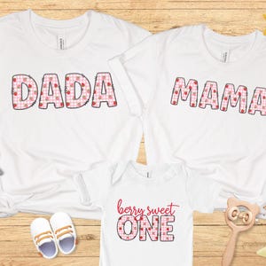 Berry First Birthday Family Matching shirts, 1st Birthday Party, 1st birthday shirt, Strawberry birthday, Sweet One birthday shirt