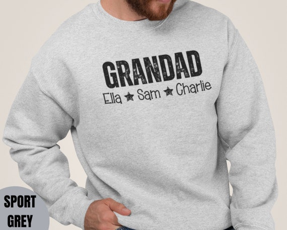 Personalised Grandad Sweatshirt Custom Grandad Gifts Pregnancy Announcement New Grandad Gift Fathers Day Gift Birthday Gift for Grandad Etsy UK