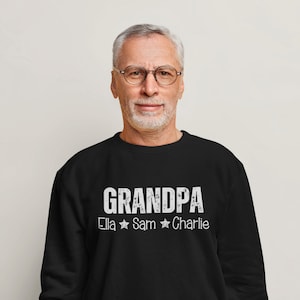 Personalised Grandpa Sweatshirt, Custom Grandpa Gifts, pregnancy announcement, new Grandpa gift, Fathers day gift, Birthday Gift for Grandpa