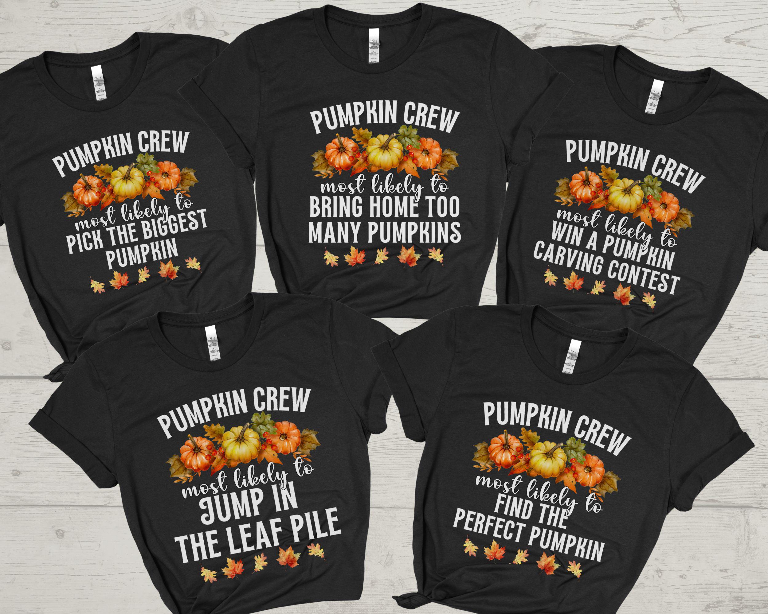 Family Pumpkin Patch Shirts, Most Likely to Fall Shirts, Funny Fall Shirts, Matching Group Pumpkin Shirt, Custom Family Pumpkin T-Shirts