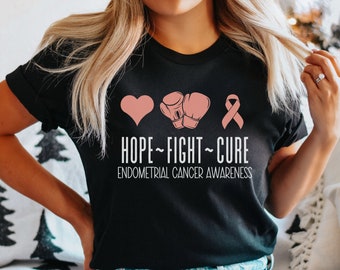Endometrial Cancer Shirt, Endometrial Cancer support shirt, Endometrial Cancer Awareness shirt, Cancer Warrior t-shirt, Supporter crew tee