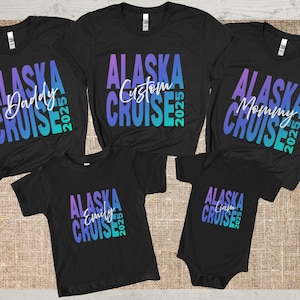 Shirt cruise Alaska, shirts familiecruise, bijpassende groepscruiseshirt, aangepaste cruise-T-shirts, familievakantie Alaska, cruise-T-shirt Alaska