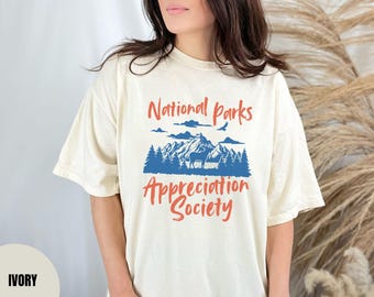 Vintage National Park Shirt, Comfort Colors National Park Lovers Shirt, Hiking Shirt, National Park Gift for Traveler, Camping t-shirt