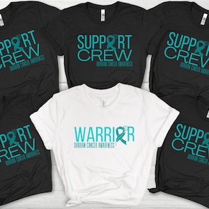 Ovarian Cancer Shirt, Ovarian Cancer support shirt, Ovarian Cancer Awareness shirt, Ovarian Cancer Warrior t-shirt, Supporter crew tee