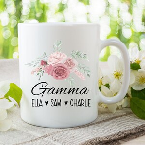 Taza Gamma personalizada, regalos Gamma personalizados, anuncio de embarazo, regalo de nuevo Gamma, regalo de abuela, regalo del día de la madre, taza de café Gamma