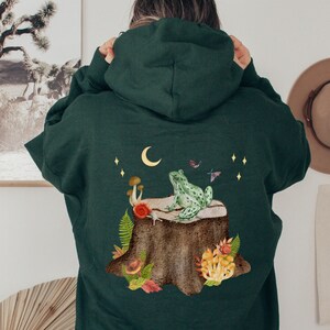 Toad Hoodie, Frog Gifts, Dark Academia, Goblincore, Animal Hoodie Oversized, Cottagecore Clothes, Cottage Core gift