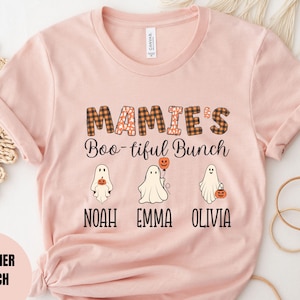 Personalized Mamie Halloween Shirt, Custom Mamie shirt for Halloween, Mamie and Grandkids Halloween tshirt, Custom Mamie Gifts