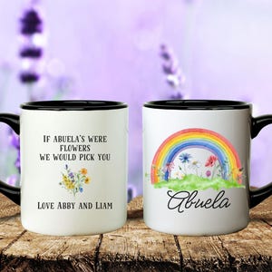 Personalised Abuela Mug with grandkids names, Custom Abuela Gifts, pregnancy announcement, new Abuela gift, grandma gift, mothers day gift