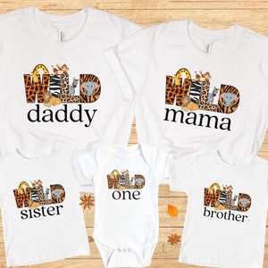 Wild One Family Matching shirts, Wild One Birthday Party, Safari Birthday, 1st birthday shirt, Jungle Birthday t-shirt, Wild mom shirt, Zoo