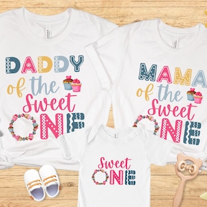 Sweet One birthday shirt, Cupcake First Birthday Family Matching shirts, 1st Birthday Party, 1st birthday shirt, Cupcake birthday shirt