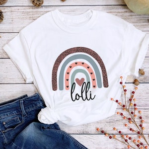 Lolli rainbow Shirt, Gift For Lolli, New Lolli Gift, Lolli Reveal Gift, Pregnancy Announcement, Mother&#39;s Day Gift, future Lolli