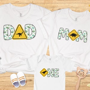 Dinosaur Birthday shirt, Dinosaur One shirt, Dinosaur First Birthday Family Matching shirts, 1st Birthday Party, 1st birthday shirt