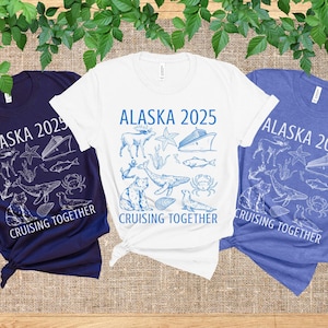 Cruiseshirt Alaska, shirts familiecruise, bijpassende groepscruiseshirt, aangepaste cruise-T-shirts, familievakantie Alaska, cruise-T-shirt Alaska