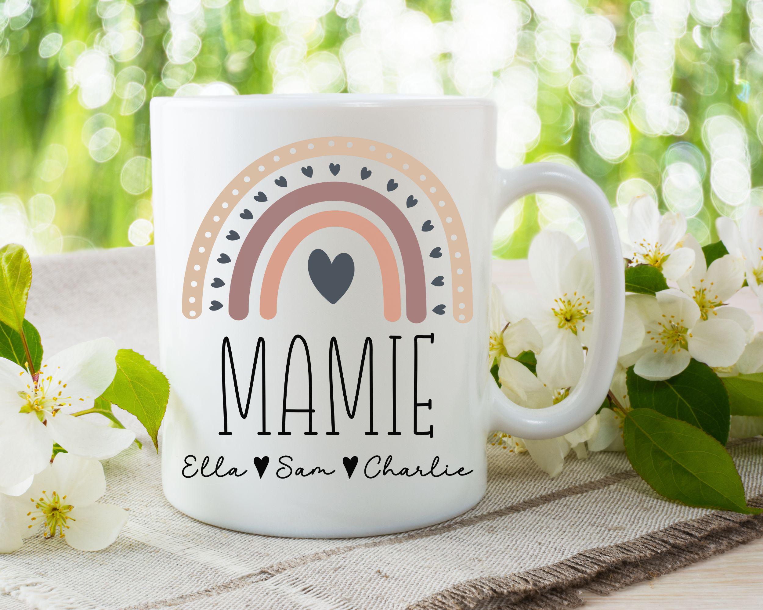 Tasse Personnalisée Mamie – Jardin Fleuri De Grand-mère La Assiette De ...